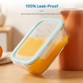 thumbnail image 4 of Sindcom 7 Pack Glass Food Storage Containers, Meal Prep, Airtight Bento Boxes with Leak Proof Locking Lids,Colorful, 4 of 9