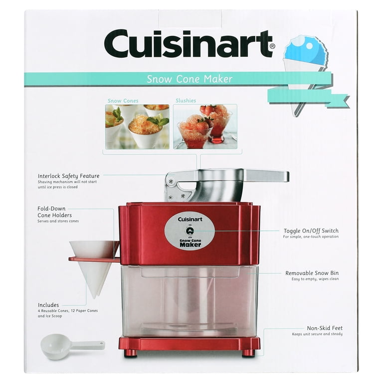 Cuisinart Frozen Ice Shaver Snow Cone Maker with Interlock Safety