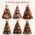 thumbnail image 3 of Quilted Christmas Tree Kit with Fabric and Pattern, 3D DIY Patchwork Craft Set for Beginners, Handmade Tabletop Christmas Tree Decor for Mantel Table Office Holiday Display, 3 of 7