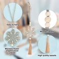 thumbnail image 3 of 10 piezas de adorno colgante de madera con forma de mandala para coche, con borlas de cordón de yute y cuentas de madera, para espejo de coche., 3 of 6