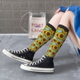 thumbnail image 3 of Lsque Sunflowers Printed Crew Socks Men's Women's LightWeight Thin Casual Calf Socks ,Knee High Socks,Cotton Socks, 3 of 9