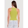 thumbnail image 4 of Women's Seamless Rib Knit Cropped Racerback Tank Top, 4 of 4