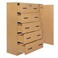 thumbnail image 2 of Better Home Products JCF Sofie 5 Drawer Wooden Tall Chest Wardrobe Beech (Maple), 2 of 14
