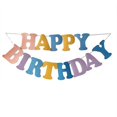 thumbnail image 1 of Lishi Rainbow Birthday Party Decorations - Happy Birthday Banner (2 Pieces), 1 of 4