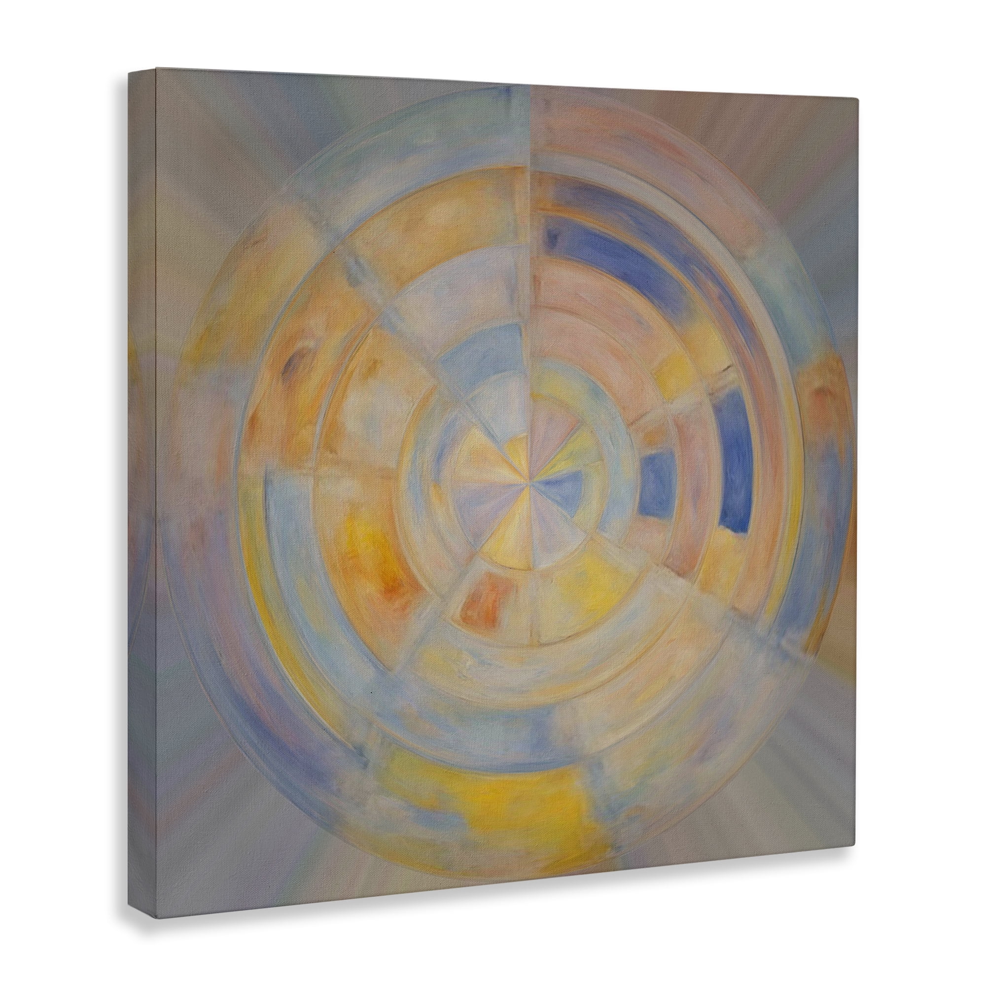 Stupell Industries Geometric Circle Out Abstract Painting Wrapped Canvas Art Print Wall Art, 30 x 30
