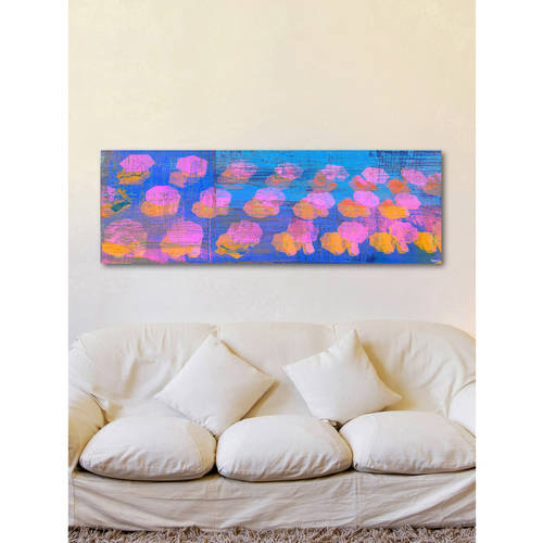"Pink and Orange" Painting Print on Wrapped Canvas