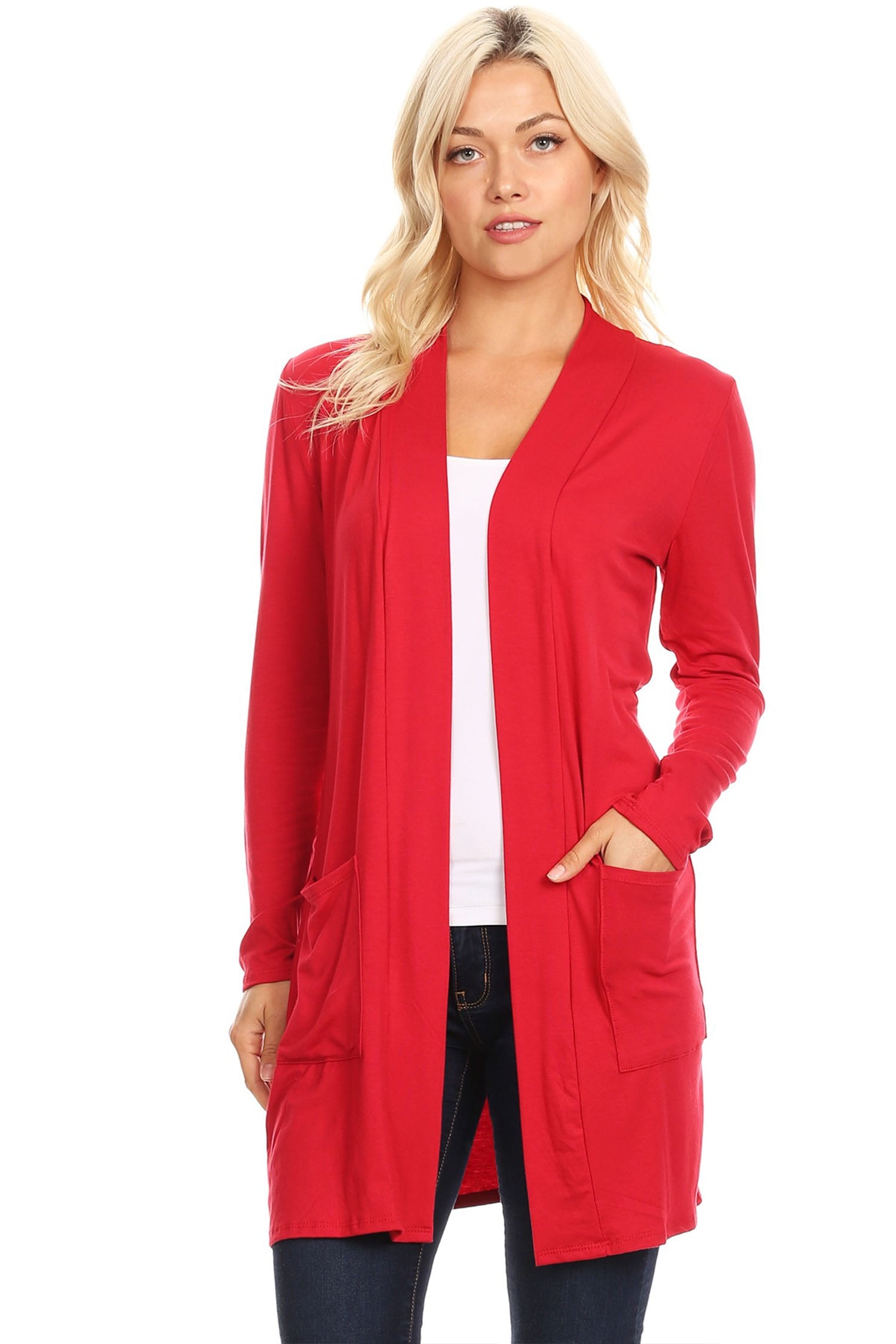 Solid Soft Front Pockets Cardigan main image 1