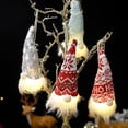 thumbnail image 3 of La batería farfi peluche gnomes impulsa un sombrero largo de estilo nórdico con luces navideñas que brillan en el lado de la ventana muñecas sin rostro, 3 of 5
