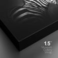 thumbnail image 4 of PixonSign Canvas Print Wall Art Portrait of Zebra Animals Wildlife Photography Realism Minimalist Closeup Relax/Calm Dark Black and White for Living Room, Bedroom, Office - 16"x24", 4 of 5