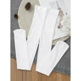 thumbnail image 4 of inhzoy Kids Girls Full Length Leggings Thin Velvet Tights Stockings Solid Color Ballet Dancewear White 7-8, 4 of 8