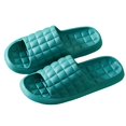 thumbnail image 2 of Xinyolin 1 Pair Shower Slippers Grid Pattern Solid Color Soft Sole EVA Slip-on Men Women Summer Home Slides Bathroom Supplies, 2 of 8