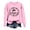 Pink, variant on Venzia Women Halloween Crewneck Sweatshirt, Black Long Sleeve Pullover Top, Casual Fall Graphic Sweatshirt
