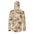 thumbnail image 6 of Havenx Men's Sun Protection Fishing Shirts Camo Long Sleeve Hoodies with Mask Hooded Uv Upf 50+ Hoodie Shirt Sun Protection Fishing Casual Summer Lightweight Hiking Rash Guard Shirts,Beige M, 6 of 6