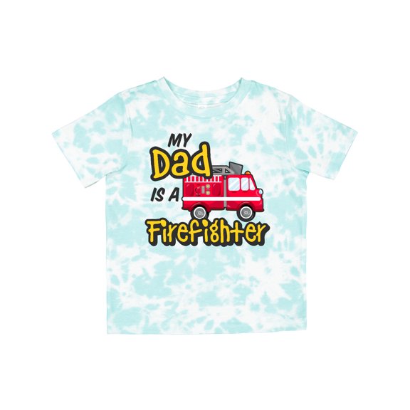 Inktastic My Dad is a Firefighter with Fire Truck Boys or Girls Toddler T-Shirt