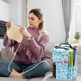 thumbnail image 6 of TSV Knitting Bag, Large Capacity Yarn Storage Bag, Knitting Crochet Tote Bag, Portable Crochet Organizer for Crocheting Project, Store Skein Ball, Knitting Needle, Blue, 6 of 7