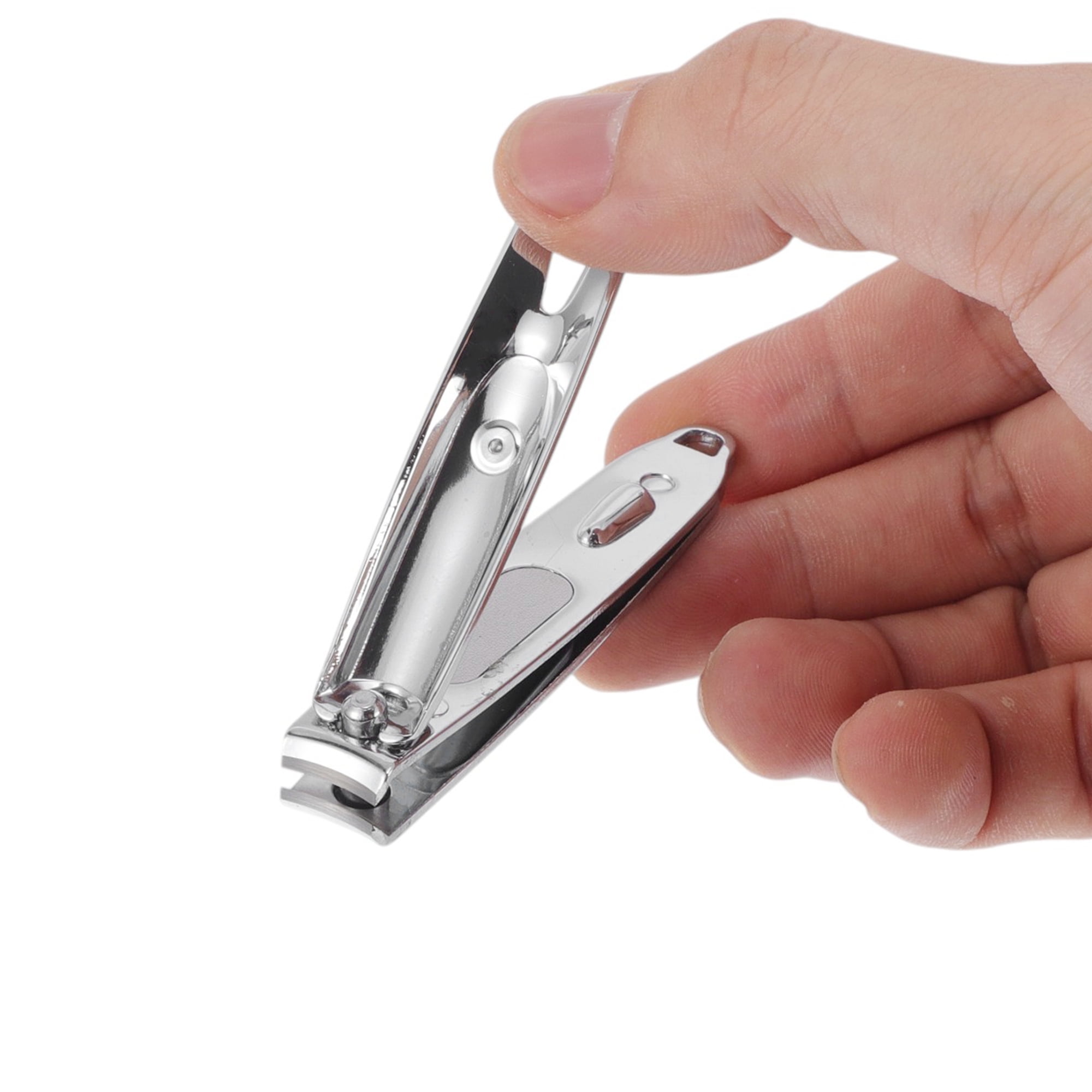 Unique Bargains 1pc Water Drip Nail Clippers for Easy Use Silver Tone 3.23"x 0.59"
