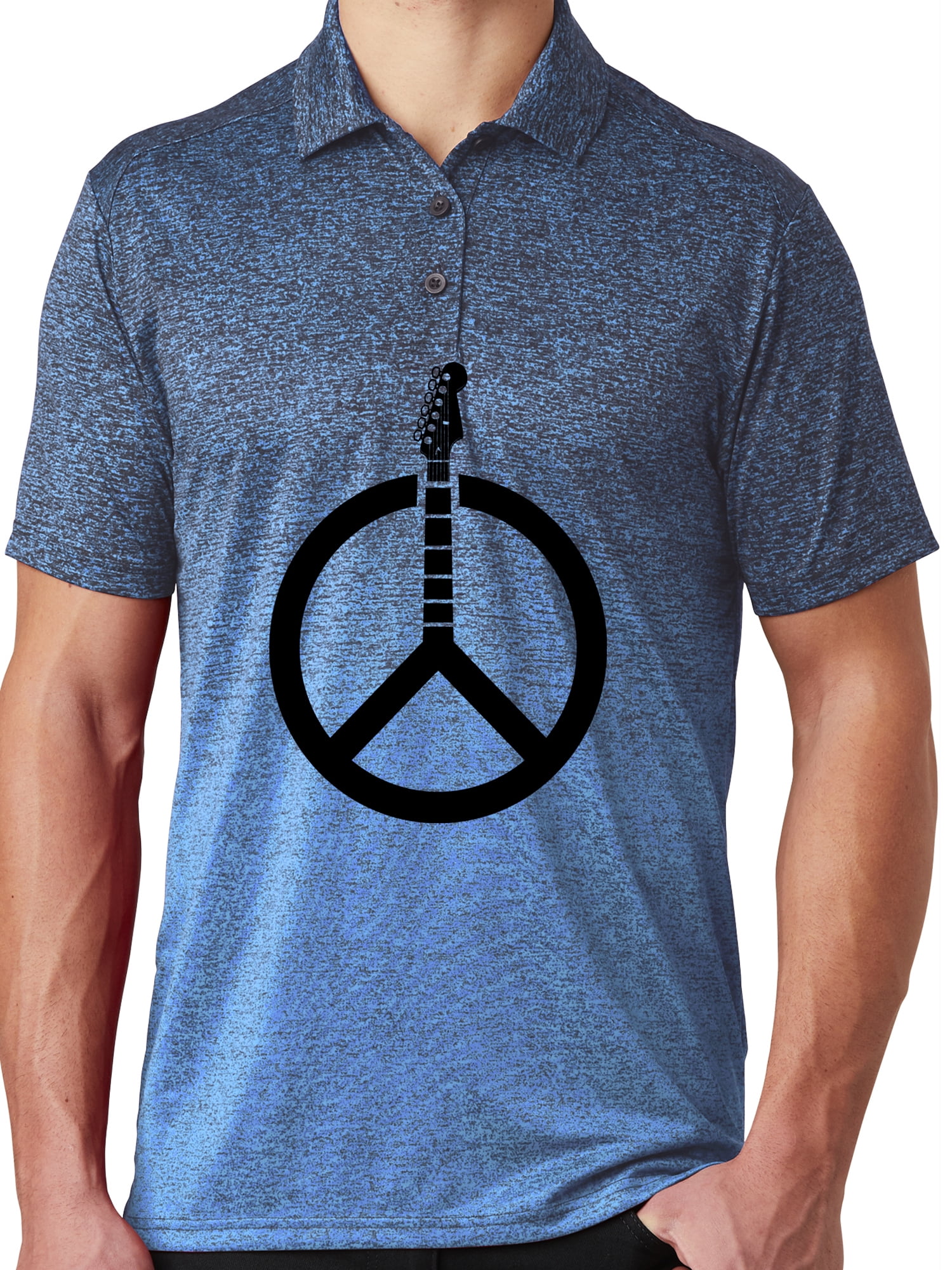 polo shirt with peace sign