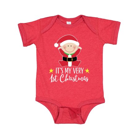 

Inktastic Babys 1st Christmas Santa Claus Gift Baby Boy or Baby Girl Bodysuit