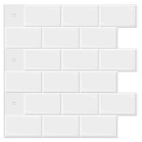 Long King Tile 12"x12" Peel and Stick Backsplash Tile Removable Subway Self-Adhesive Kitchen Backsplash Thicker Design(10-Pack)