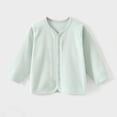 thumbnail image 4 of RXMEKW Ruffle Shoulder Cardigan For Baby Girls Long Sleeve Button Front Knit Top For Infants Cream White Light Pink Pale Blue, 4 of 7