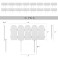 thumbnail image 5 of Evelyne Garden Border Edging: Wooden Fence Design - 16pcs White Yard Landscaping Fence Liner Lawn Edge Barrier - 20ft Kit of Decorative Lawn Landscape Panels Elements - GMT-10374-D16, 5 of 9