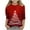 Red, variant on Christmas Tops for Women Fall Tops Trendy Y2K Vneck 3/4 Sleeve Shirts Multi Pack White Blouse Plus Size 3X