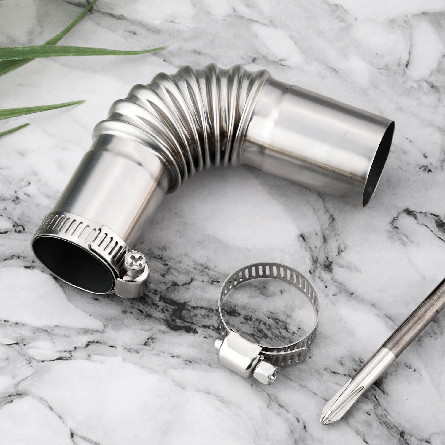 CONNECTEUR D'ANGLE POUR Tuyau D'échappement 25 Mm En Acier Inoxydable