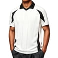 thumbnail image 2 of IhhxPro Men's Color Block Collared Shirt Moisture-Wicking Quick Dry Raglan Sleeve Performance Tee Casual Athletic Golf Top Lightweight Stretch S-3XL, 2 of 8