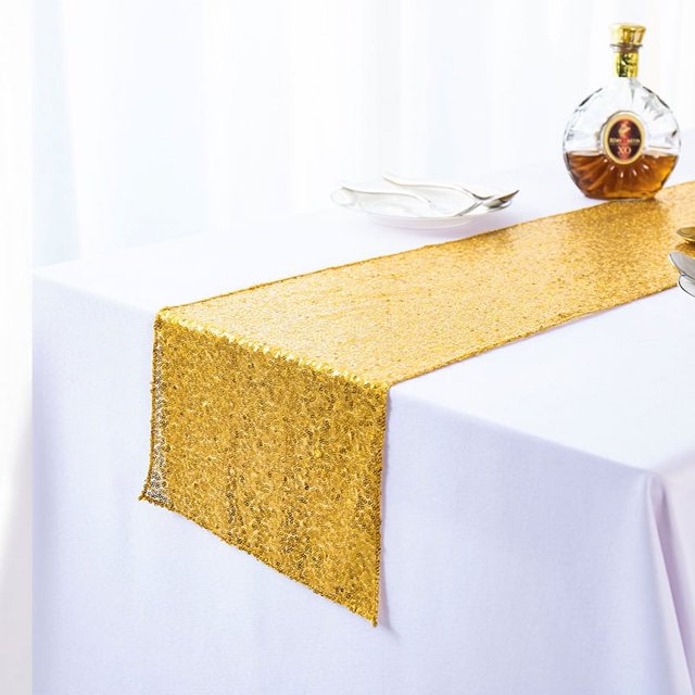 Table Runner "Gold Sequin Tablecloth Table Tape"