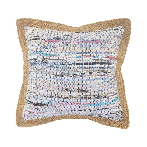 Laddha Home Designs 20" Multicolored Geometric Square Throw Pillow