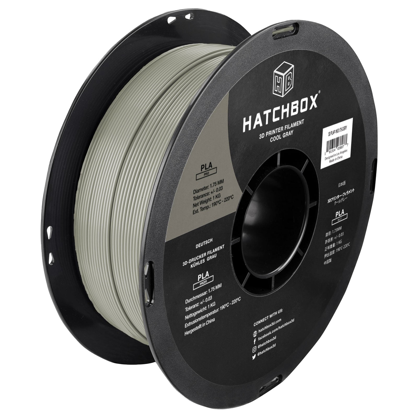 HATCHBOX PLA PRO+ 3D Printer Filament, Dimensional Accuracy +/ 0.03 mm