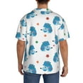 thumbnail image 5 of Xecao offers the Cartoon Poodle Dog for Men's Casual Short-sleeved Shirt, a button-up collared shirt with a pocket, perfect for beach vacations and yacht travel in the X-Large size., 5 of 7
