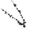 thumbnail image 5 of Premier Designs Purple Beaded Fringe Chain Necklace 28", 5 of 6