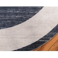 thumbnail image 3 of Jill Zarin’s Uptown Round Abstract Modern Area Rugs, Navy, 3 of 8