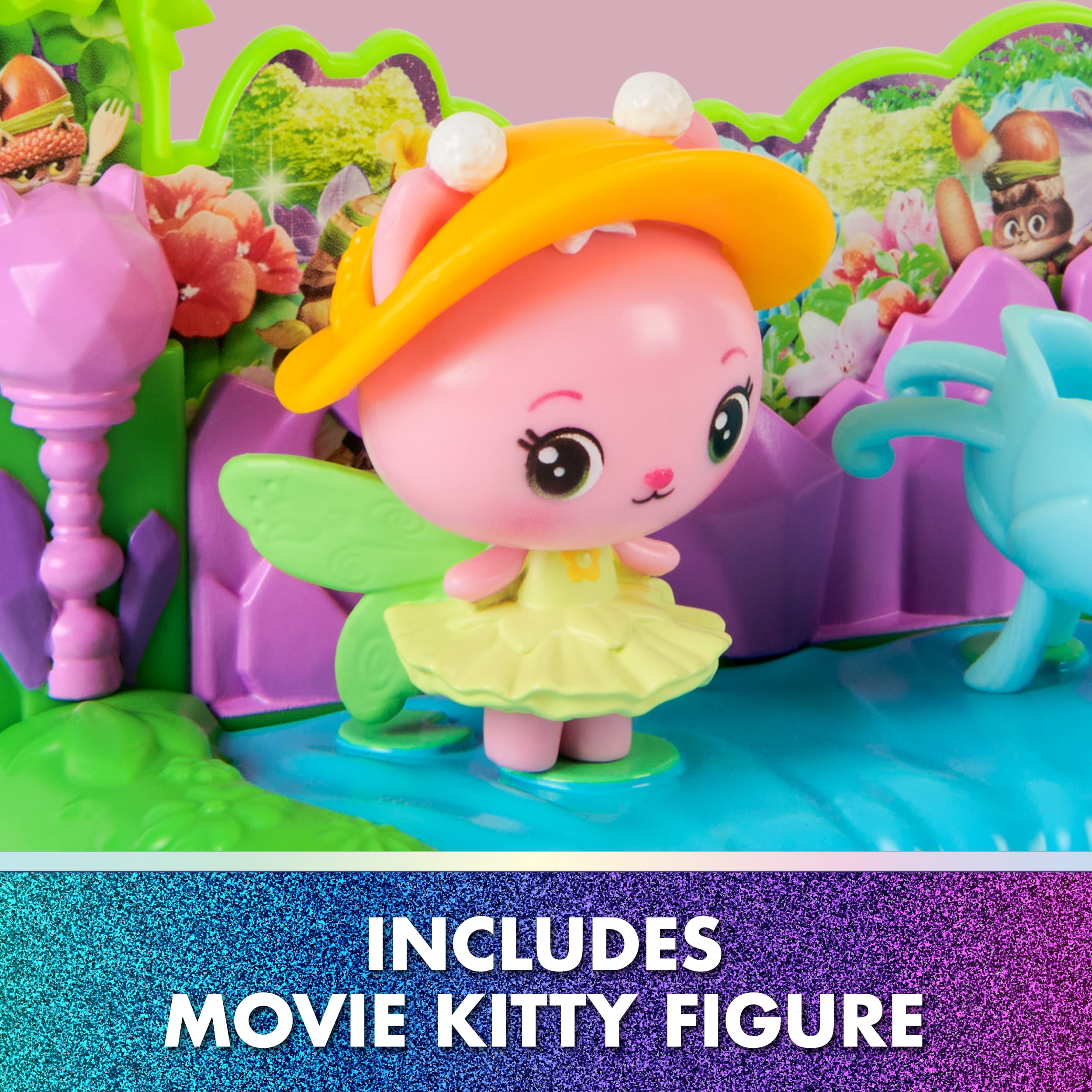 Gabby's Dollhouse: The Movie, Queen Kitty Fairy's Garden Balcony, with Toy Figure & Dollhouse Accessories, Kids Toys for Girls & Boys Ages 3 and Up