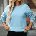 thumbnail image 4 of jtjvou Oversized Crewneck Sweatshirt for Women with Pockets, Cotton Casual Pullover Hoodies Long Sleeve Tops Fall 2025 Blue L, 4 of 9