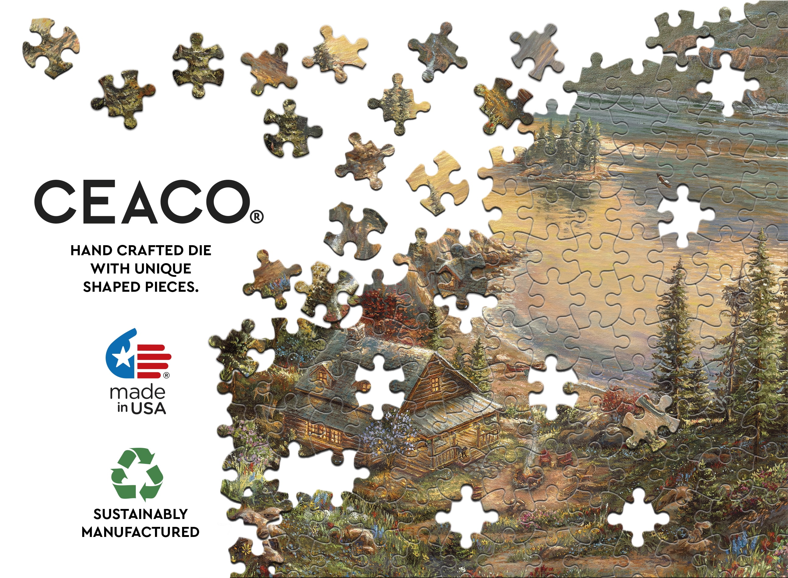 Ceaco 1000 Piece Lakeside Splendor Interlocking Jigsaw Puzzle