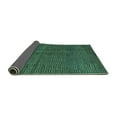 thumbnail image 2 of Ahgly Company Indoor Square Abstract Turquoise Blue Modern Area Rugs, 5' Square, 2 of 4