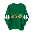 thumbnail image 2 of Vekome St Patricks Day Womens Long Sleeve Tops Plus Size Green Shirts Loose Crewneck Holiday Irish Themed Tee Shirts Holiday Pullover Tops, 2 of 5