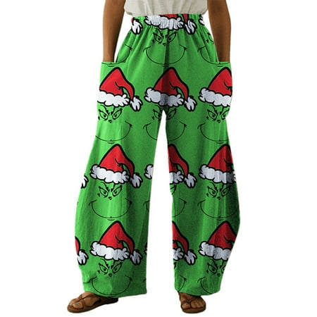 

Beiwei Womens Sleepwear Lounge Pants Elastic Waist Bottom Xmas Graphic Nightwear Sleep Pajama Pants