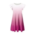 thumbnail image 5 of Gubotare Dresses for Tweens Girls Short Sleeve Skater Dress Soft Cute Designs Spring Summer (Hot Pink,Size 13-14 Years), 5 of 5