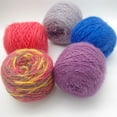thumbnail image 2 of Fil Tricoté à la Main Coloré DIY Fil Fait Main pour Chapeau Foulard Pull Vêtements Crochet Crochet Fil de Tissage Environ 150g, 2 of 7