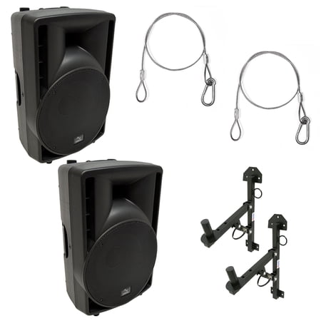 (2) Harmony Audio HA-C12A Pro DJ 12  Powered 800W PA Speaker (2) Wall Mount New price history on PriceWatchPro