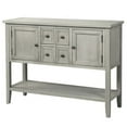 thumbnail image 5 of Harper & Bright Designs Console Table Buffet Sideboard Sofa Table with Four Storage Drawers Two Cabinets and Bottom Shelf, Antique Gray, 5 of 11