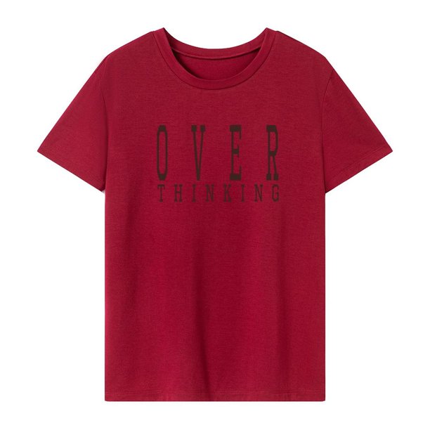 Camiseta para mujer cómoda y casual con cuello redondo para playa, viajes, trabajo S