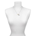 thumbnail image 3 of Delight Jewelry Silvertone Mini Two Sided Yellow Heart Mother & Daughter Heart Necklaces (Set of 2), 19"+2", 3 of 4