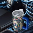 thumbnail image 6 of OBREWU Golden Retriever Dog and Flower Tumbler with Handle and Lid,Golden Retriever Dog and Flower 40oz Double Wall Vacuum Insulated Tumbler,Cups Gift for Women and Men, 6 of 7