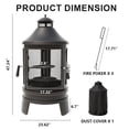 thumbnail image 7 of ALAULM Metal Chiminea Fire Pit with Grill, 2 in 1 Firepit with Adjustable Grill Tray & Mesh Spark Screen Door, 3-Door Multi-Access Fireplace for Patio, Garden & Backyard, 7 of 7