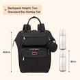 thumbnail image 4 of BabbleRoo Widetop Waterproof Diaper Backpack with Insulated Bottle Pockets, Polyester- Black, 4 of 10