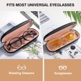 thumbnail image 4 of Funda para gafas Marvolia Hard Shell de piel sintética negra con tela, 4 of 7